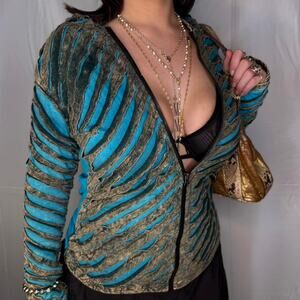 Abstract Y2k Fairycore Zip Up